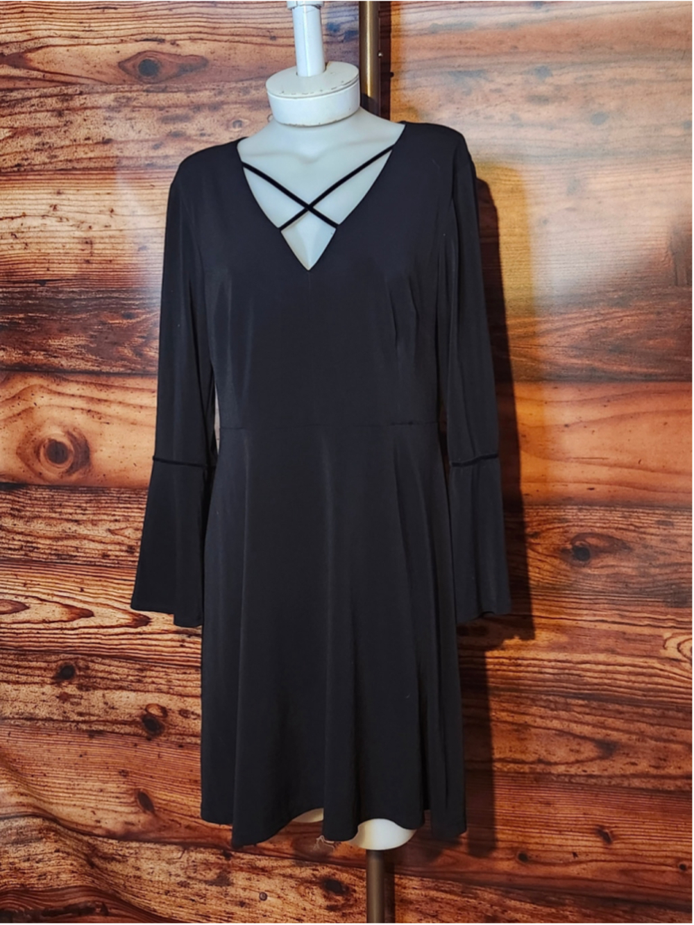 Women's Ashley Graham Black Long Sleeve Dress Size 12